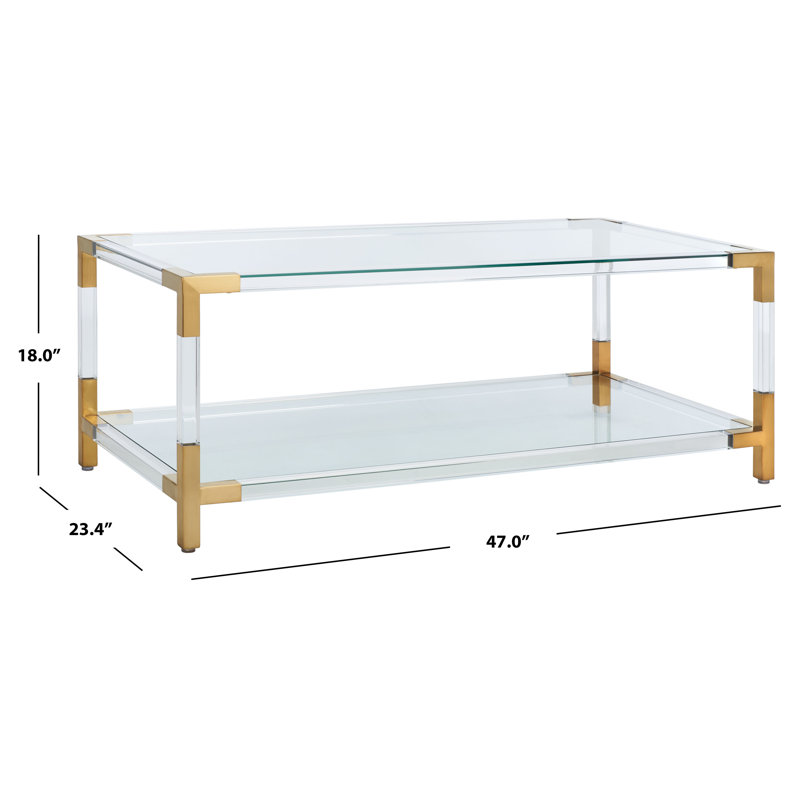 Louisa Coffee Table, Brass