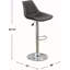 Ensemble de 2 chaises / tabourets de bar réglables en cuir de polyuréthane et chrome-196286470