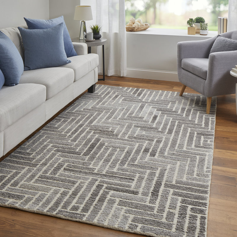 Steelside™ Amirah Hand Tufted Wool Geometric Rug & Reviews | Wayfair