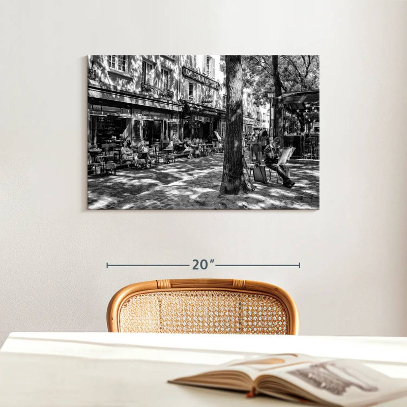 Sireci Black Montmartre - Place Du Tertre, 16" H x 24" W