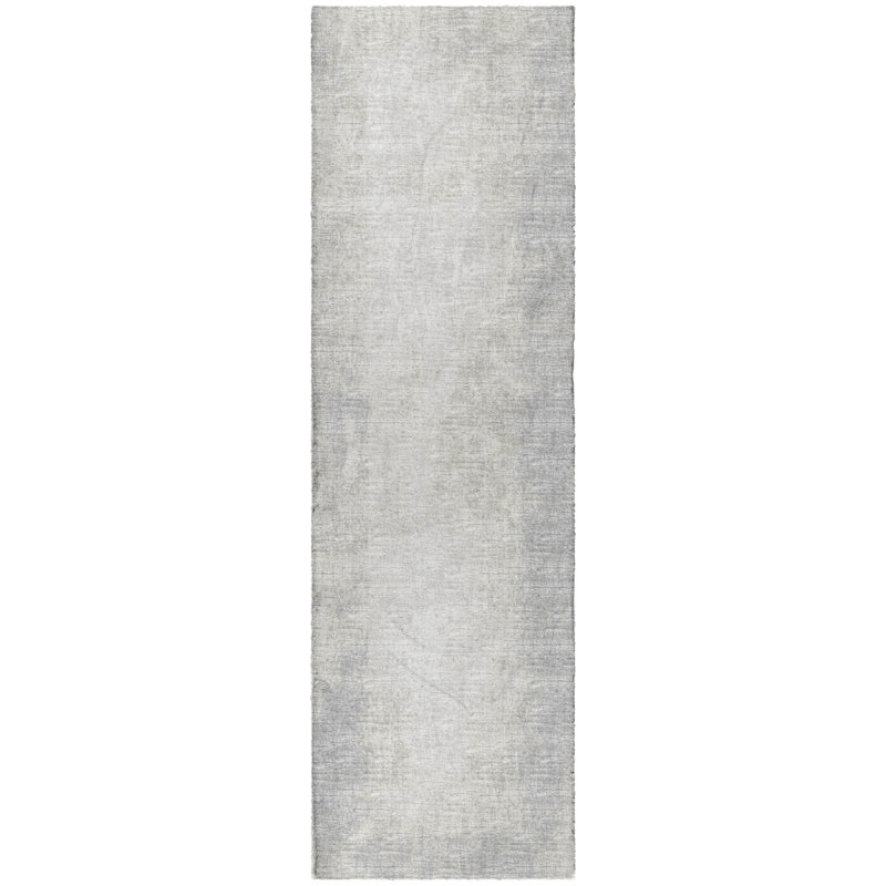 Premium Machine Washable Dream Shag Abstract Rug, Gray, 2'3" x 7'6" Runner