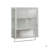 Glass Doors Modern Two-Door Wall Cabinet With Featuring Two-Tier Enclosed Storage, An Open Shelf, And Towel Rack