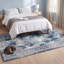 Tapis Mulberry moderne uni bleu marine en polyester lavable-406527473