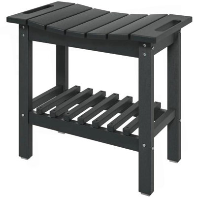 Storage Shelf Bench,Non-Slip Pads Bench For Indoor Outdoor,Waterproof Shower Stool With Handle