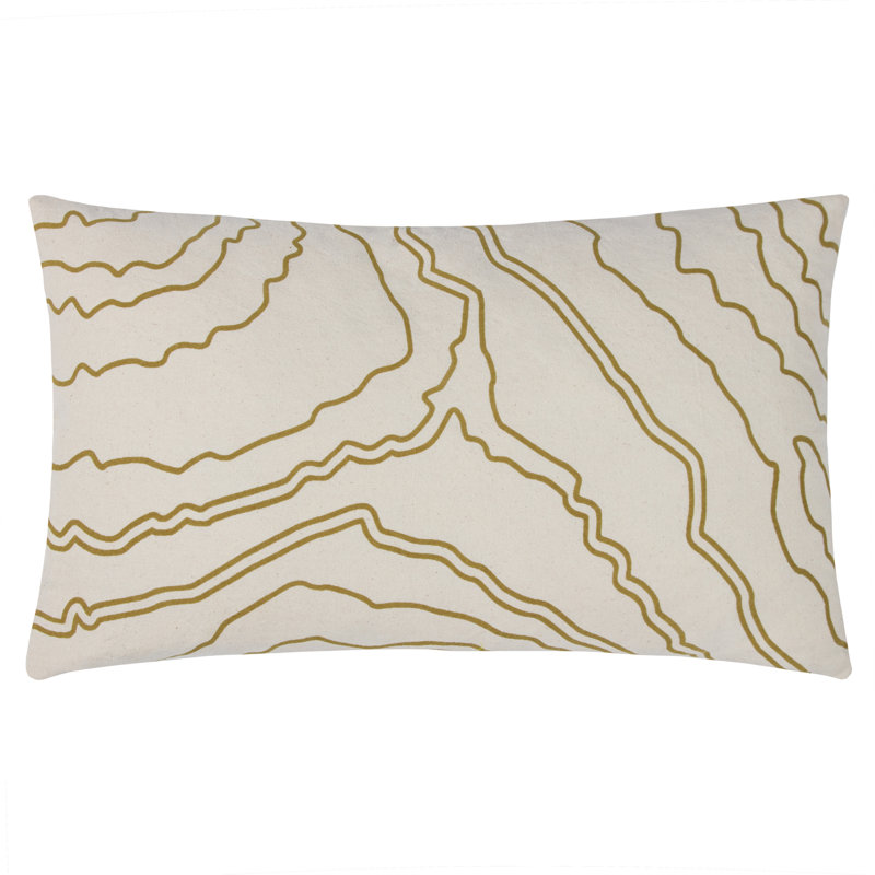 Lutherville Abstract Rectangular Lumbar Cushion, Feathers