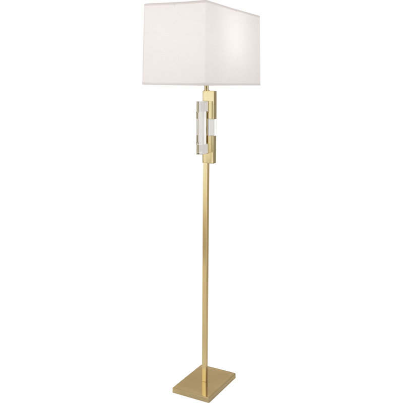 Lampe sur pied traditionnelle 63 po Lincoln, Laiton, Perle