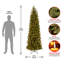 The Holiday Aisle® Downswept Douglas Fir Pencil Slim Tree with Clear Lights-533169820