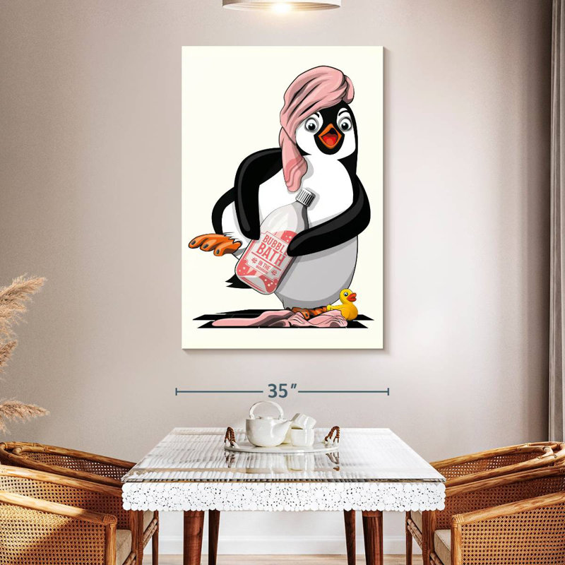 Naked Penguin In The Bathroom