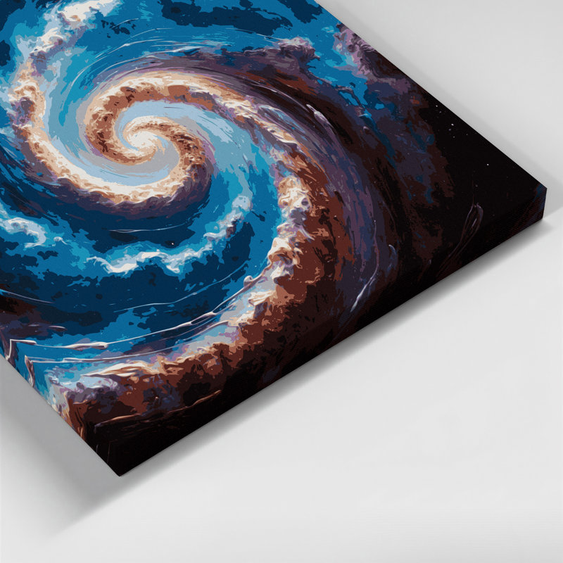 Space Crab Nebula Purple Canvas Wall Art, 11" H x 14" W