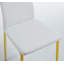 Ensemble de 4 chaises, pattes de couleur dorée, siège blanc-1074360743-1074360760
