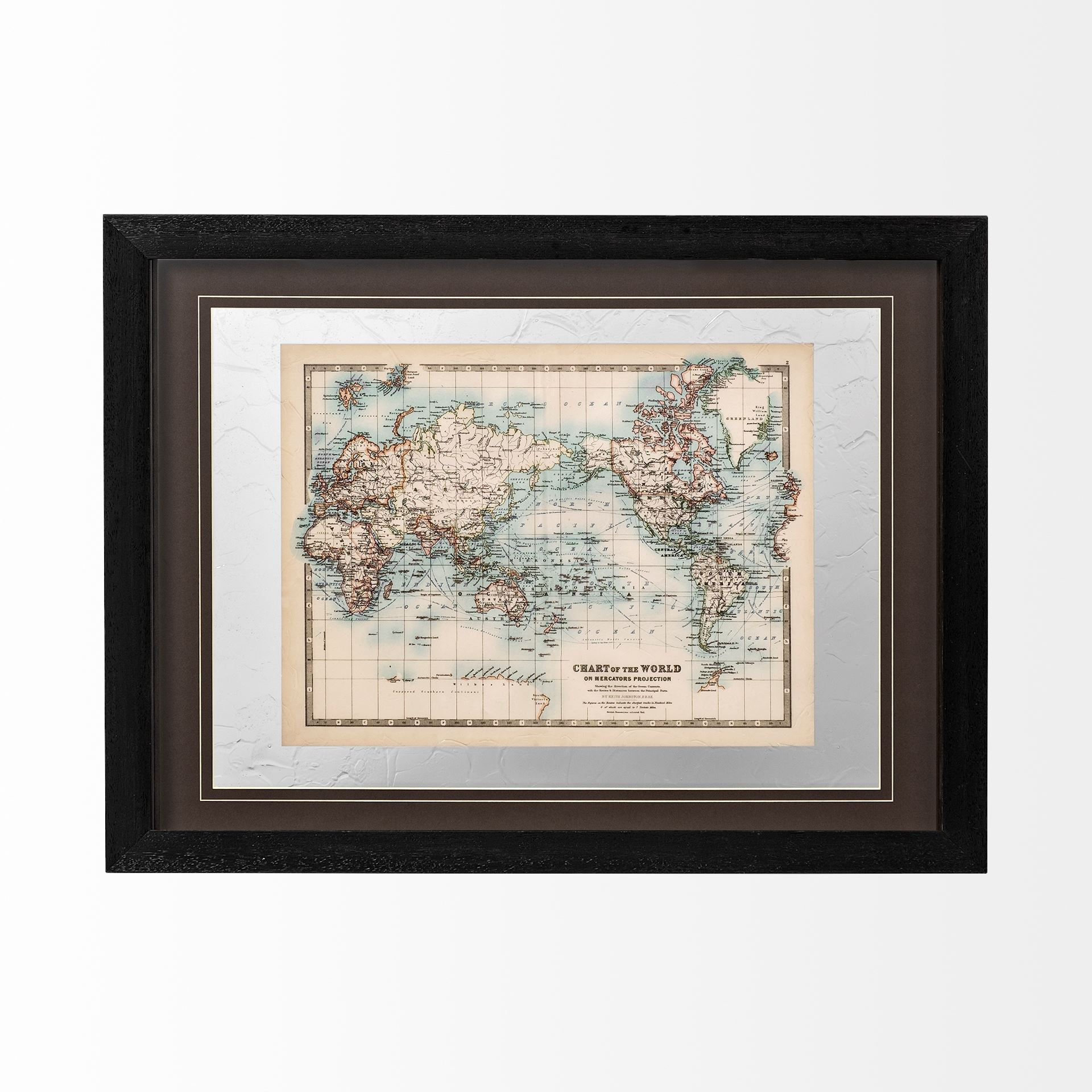 Wildon Home® Johnston's Chart Of The World Framed Print | Wayfair