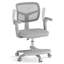 Chaise de bureau pour enfants avec hauteur réglable, accoudoirs et repose-pieds gris-672340548