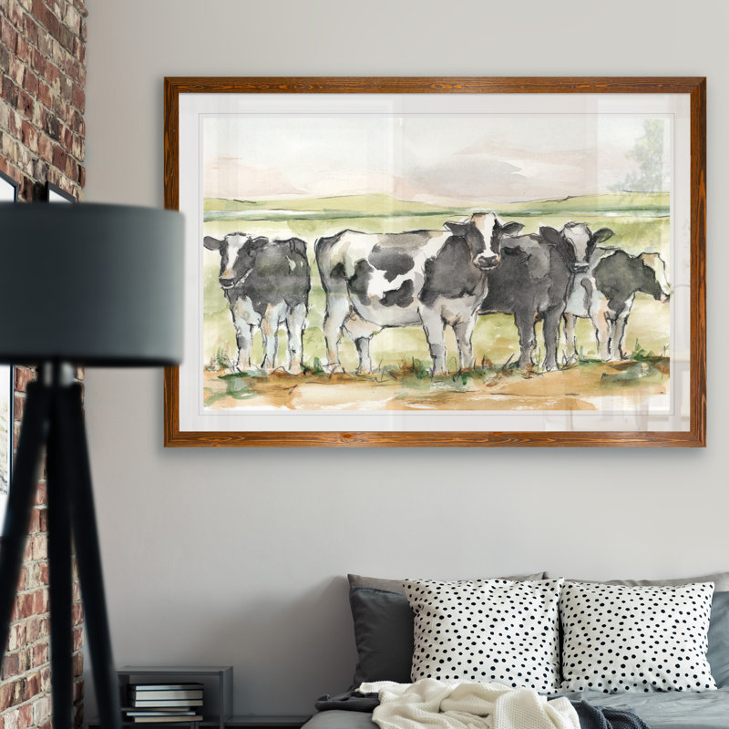 "field days i" par paul cezanne-image image, reproduction d’art sur, H 28 po x l 38 po x 1,25 po, Papier avec cadre érable