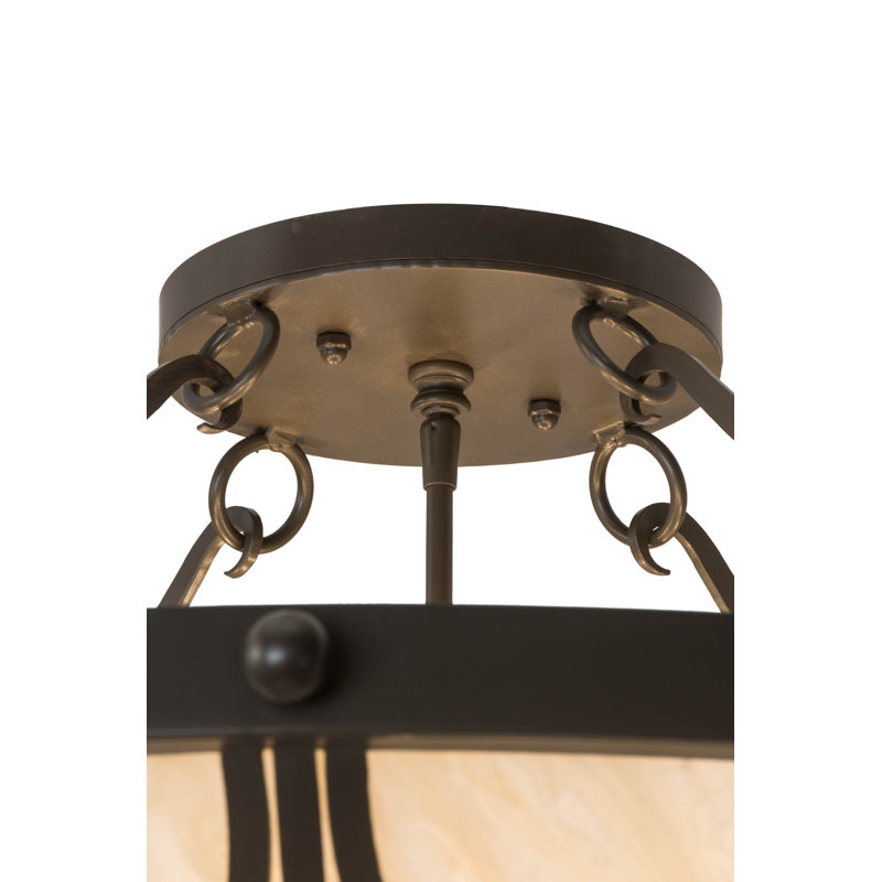 Carousel 8 - Light Flush Mount, Timeless Bronze, Sahara Taupe, 13" H x 48" W x 48" D