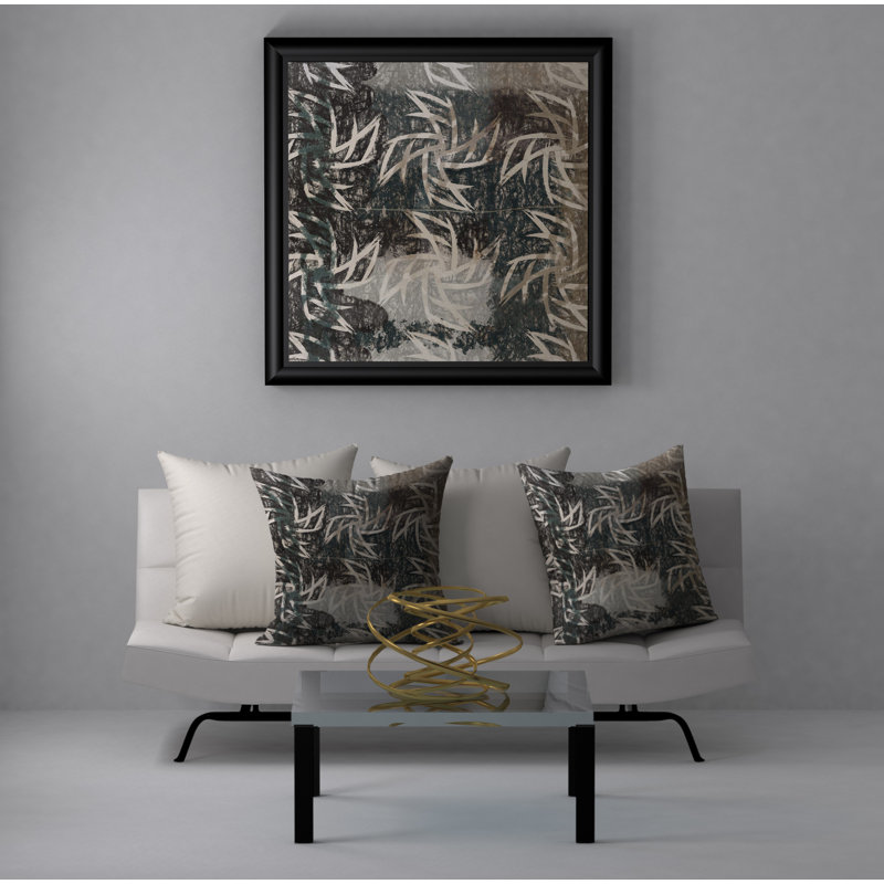 Abstract Throw Pillow, 24" H x 24" W
