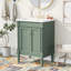 Meuble-lavabo 24 po avec lavabo supérieur, meuble de rangement moderne à 2 niveaux, meuble-lavabo simple, grandes tablettes de rangement-910363733-910363732