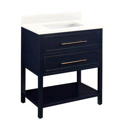 Ensemble de meuble-lavabo simple 30 po avec lavabo encastré rectangulaire Robertson