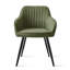 Chaises de salle à manger rembourrées modernes avec accoudoirs, chaises de salle à manger en tissu avec siège rembourré et pieds en métal-331552179