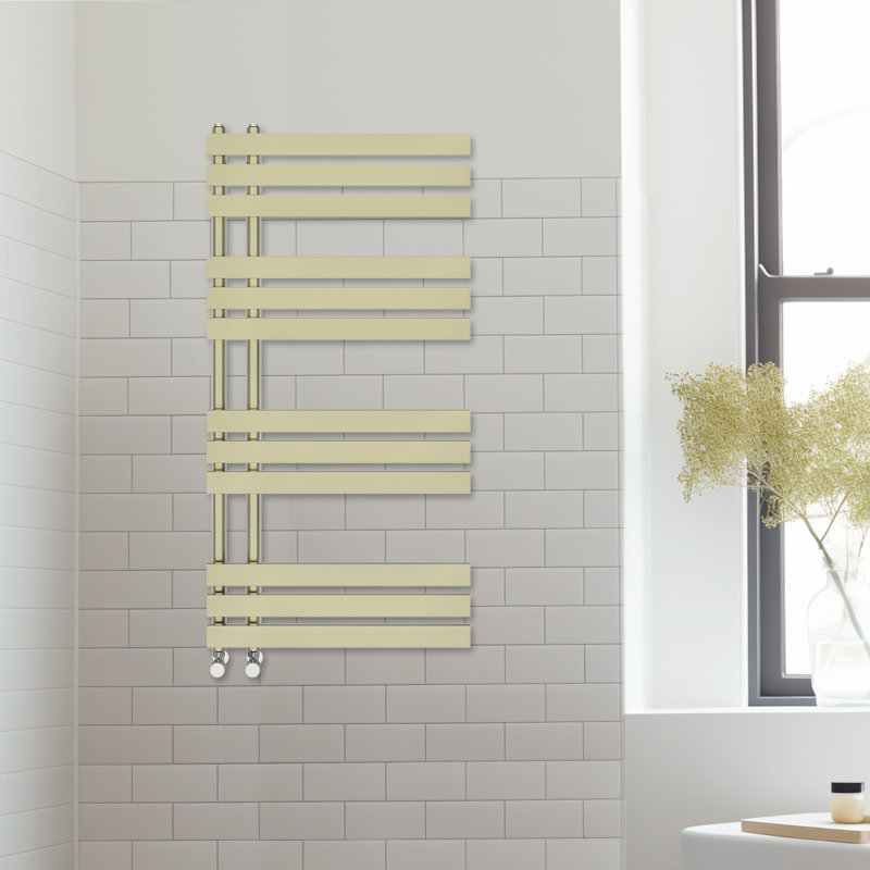 Arulappu Designer Towel Rail Heated Towel Rails, Brushed Brass, 120cm H x 60cm W