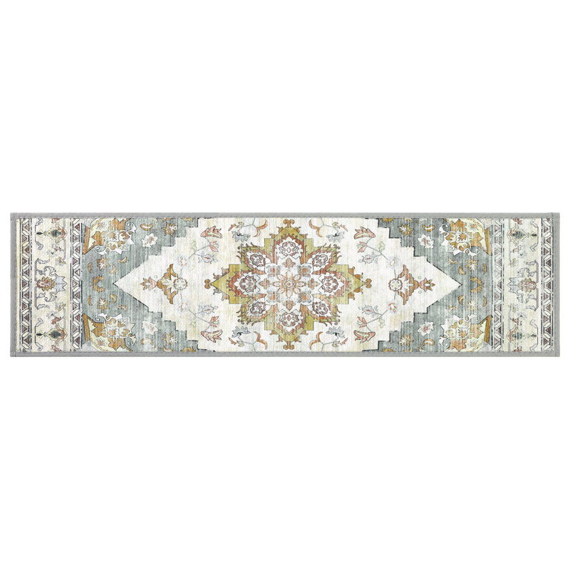 Tapis d'escalier antidérapants pour l'intérieur, Orange / beige / bleu