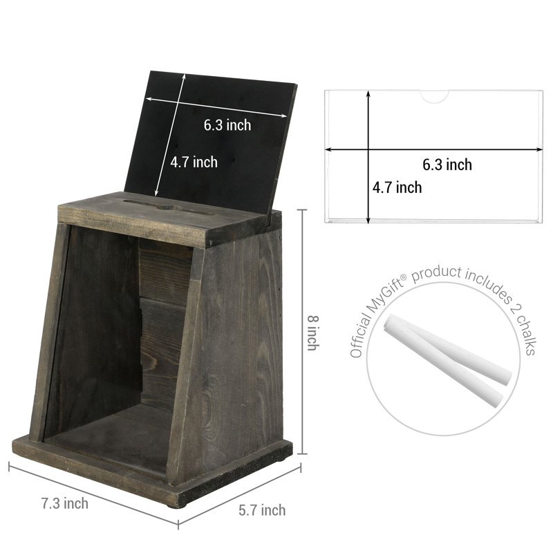 Rustic Wood Tip Drop Box