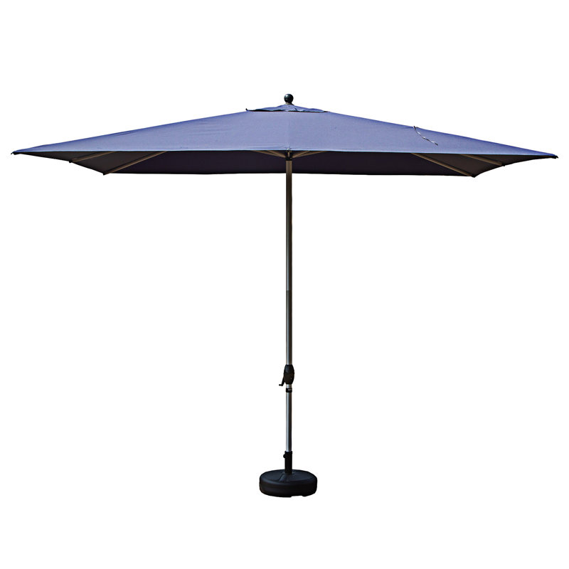 Parasol de patio rectangulaire avec manivelle Li, Marine