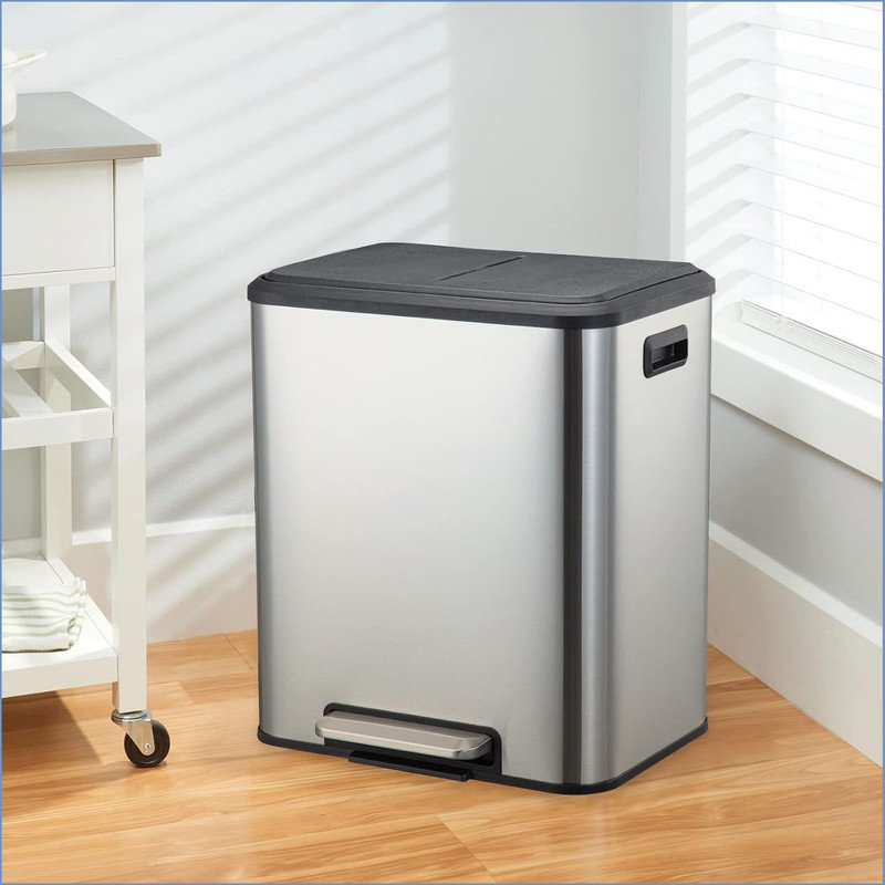 Stainless Steel Step On Rubbish Bin - 30L