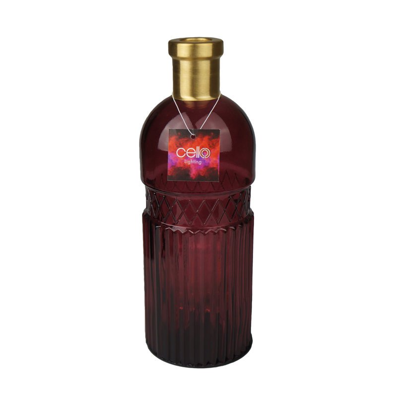 Glass Novelty Lamp, Dark Red