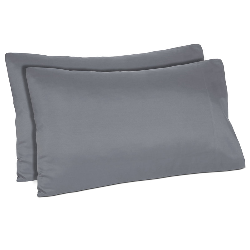 Microfiber Pillowcase - Set of 2, Dark Gray