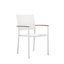 Fauteuil de salle à manger empilable en osier David Premium
