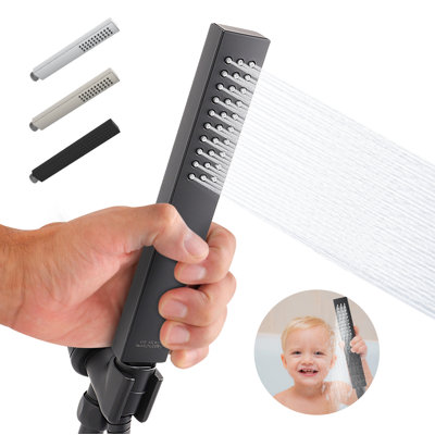 High Pressure Shower Head Handheld Shower Head Matte Black Shower Wand,Modern Design Showerhead Sprayer 2" Face