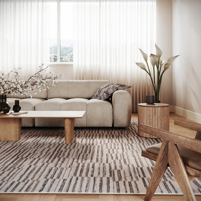 Talienne Abstract Washable Area Rug, Rectangle 8'6" x 11'6"