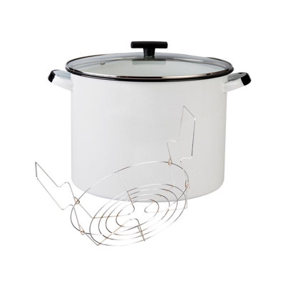 Autocuiseur en céramique sur acier Granite Ware 21 pintes blanc