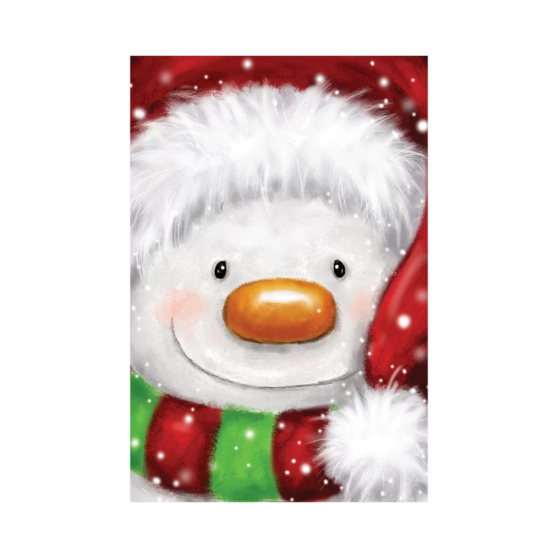 Snowman III by MAKIKO - Wrapped Canvas Print, 20.32 cm H x 30.48 cm W