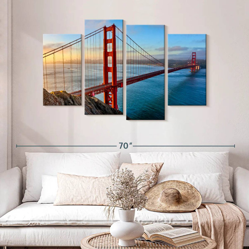 Senne célèbre pont Golden Gate, H 32 po x l 52 po