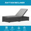 Chaise longue d'extérieur, chaise longue de patio avec dossier inclinable