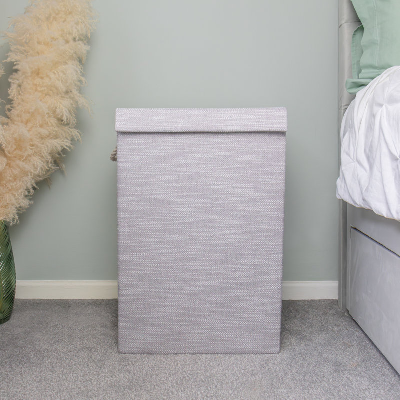 17 Stories Fabric Decorative Basket, Light Grey, Yes
