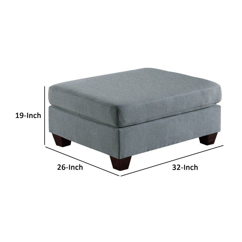 Repose-pieds Avaeah Living Furniture, Lin gris