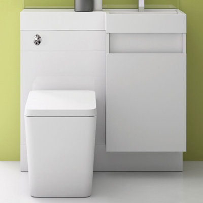 Bathroom Vanity with Integrated Composite Resin Basin