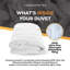 Linens Limited Feels Like Down Duvet, Made in the UK, Luxurious Quilt, Soft and Comfy, Ultra-Fine Siliconised Hollowfibre, Machine Washable (White) - Double - 10.5 Tog