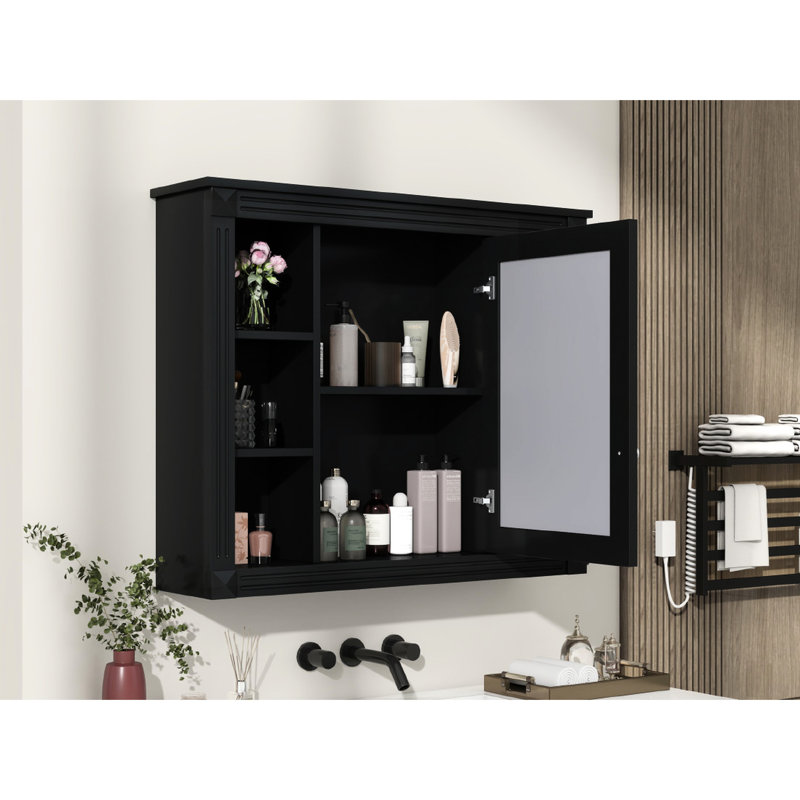 Modern Bathroom Mirror Cabinet - 35'' X 28'', Spacious, Stylish Design Wall Included, Spacious Storage