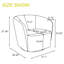 Fauteuil pivotant de 31,1 po Obrain-100686429