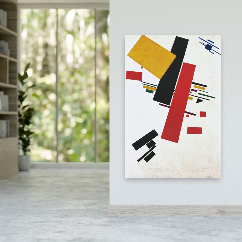 Dynamic Suprematism Abstract Classic Geometric Wall Art Print by Kazimir Severinovich Malevich - Wrapped Canvas Print