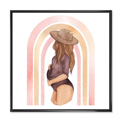 Silhouette féminine et bouquet floral - reproduction d'art sur toile moderne38674