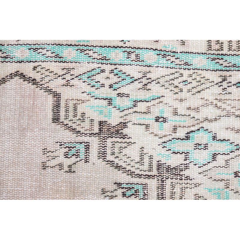 Tapis turc rétro en demi-cercle avec des motifs complexes pour la décoration intérieure