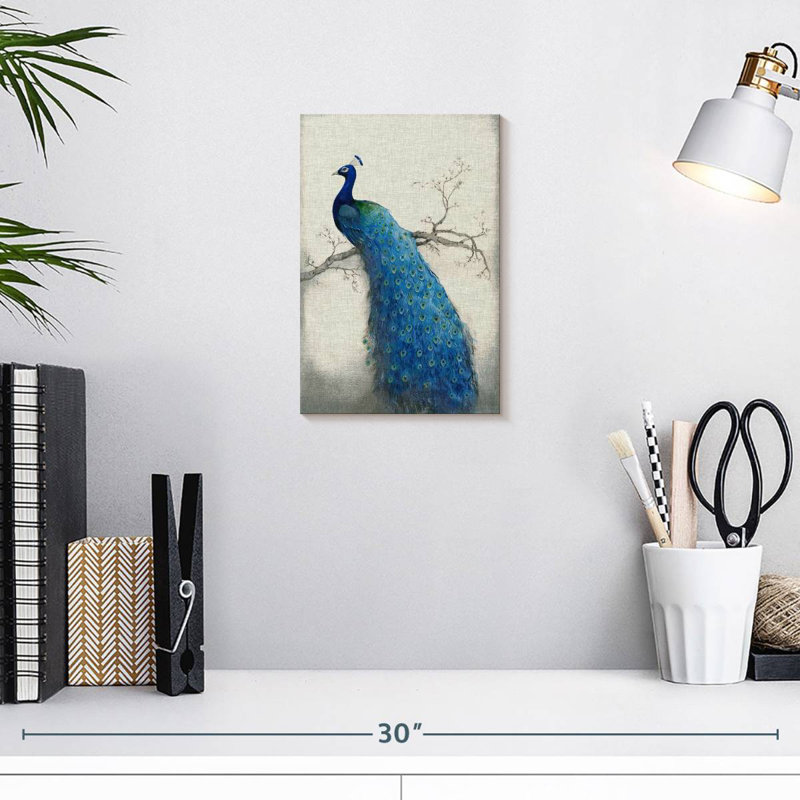 Brampt Peacock Blue II, 12" H x 8" W