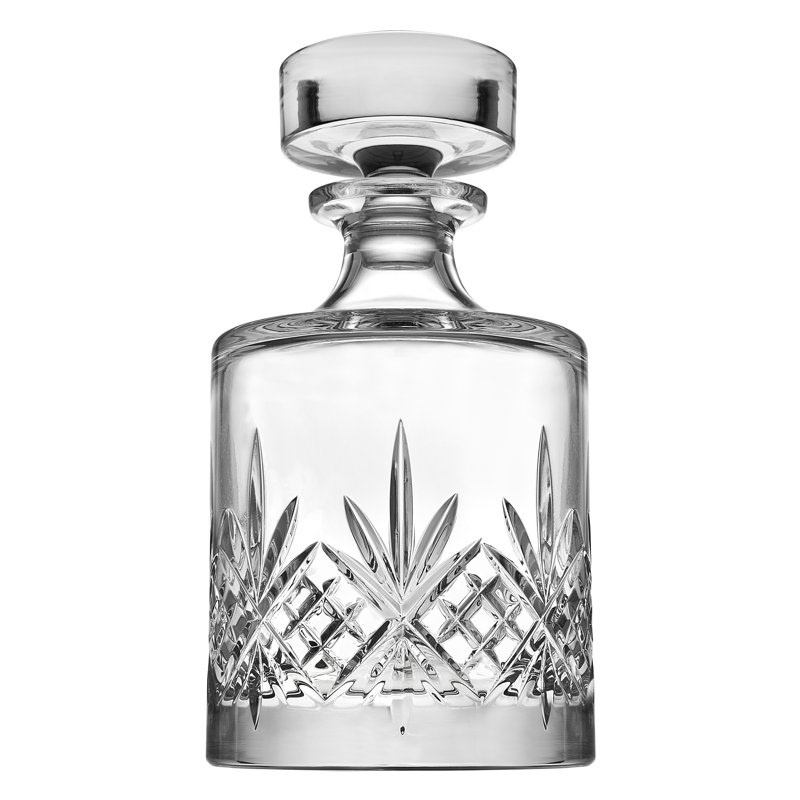 Dublin Crystal Round Whiskey Decanter 24oz