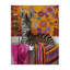 Zebra Bath with Colourful Towel Canvas, design by Momart