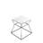 Geo Pedestal End Table - Marble Side Table – Modern Luxury Stone Accent Table - White Marble Side Table-20111971