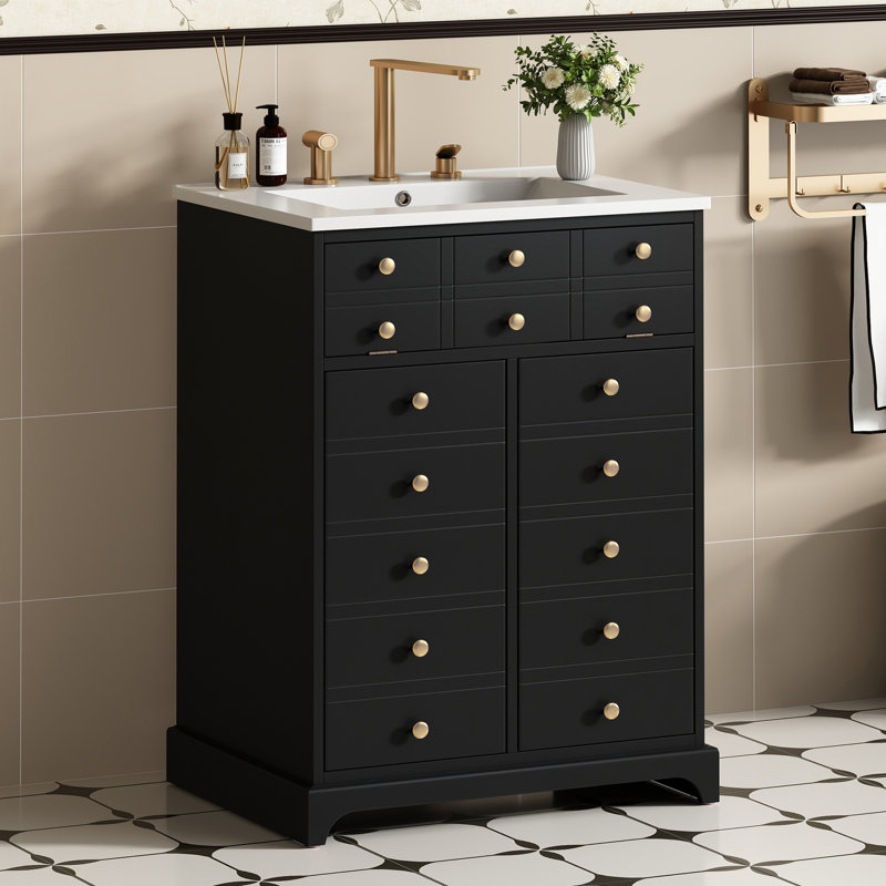 Meuble-lavabo 24 po avec lavabo en céramique
